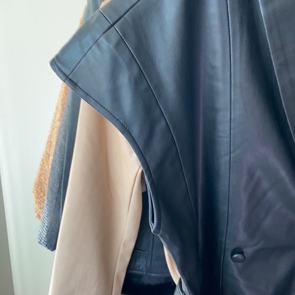 S Jason Wu Faux Leather Vest With Belt Black - Picture 8 of 10